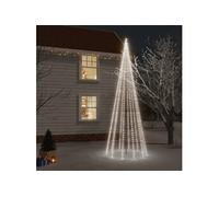 Sapin de Noël avec Piquet Blanc Froid Intérieur Décoration de Noël Ornement de Vacances Décoration de Fête Salle de Séjour 732 LED 500 cm
