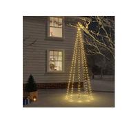 Sapin de Noël avec Piquet Sapin de Noël à LED Décoration de Vacances Ornement de Noël Décoration de Fête Blanc Chaud 343554