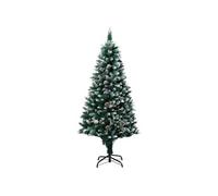 Sapin de Noël avec Pommes de Pin et Neige Blanche Décoration de Noël Arbre Artificiel Salon Salle de Séjour Maison Intérieur 150 cm