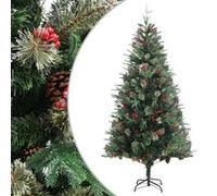 Sapin de Noël avec pommes de pin Vert 225 cm PVC et PE Vert G