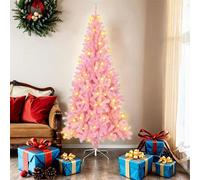 vidaXL Sapin de Noël artificiel Vert 180 x 40 cm PVC avec support en acier LED