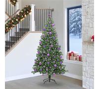 Sapin de Noël avec support Acier Décoration Saisonnière vacances LED vidaXL vida