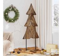 Vidaxl Sapin De Noël Avec Support Marron 150 Cm Bois De Teck Solide