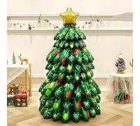 Sapin de Noël Ballon Autoportant Géant avec Père, Foil Vert pour Décorations Fête, Ballons Mylar à Gonfler l'Air pour Intérieur(A)