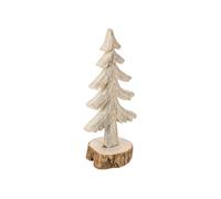 Sapin de Noël Buche - 11,5 x 8,5 x 26 cm - Beige