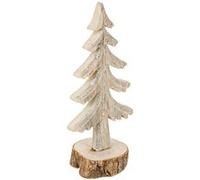 Sapin de Noël Buche - 11,5 x 8,5 x 26 cm - Beige Beige G
