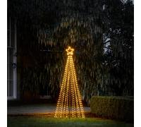 Sapin de Noël Cône Lumineux d’Extérieur de 1,8 m à 541 LED Blanc Chaud