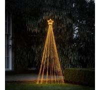 Sapin de Noël Cône Lumineux d’Extérieur de 2,4 m à 706 LED Blanc Chaud