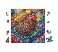 Sapin de Noël Cottage 100 Pièces Puzzle pour Ado en Carton Épais Haute Densité Facile Débutant Jeu De Société Idée Cadeau Anniversaire Petit Prix Premium 28x28cm