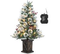 Sapin de Noël de 90 cm avec base rétro
