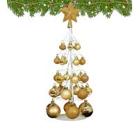 Sapin de Noël de bureau, petite boule dorée vintage, fournitures de vacances, sapin de Noël pour | pour table, chambre à coucher, comptoir, espace, dortoir, cuisine, salle de bain, salle de