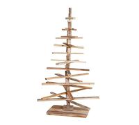 Sapin de Noel décoratif HWC-H77 aspect shabby 130x82x82cm