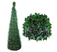 Sapin De Noël - Décoration pour Extérieur de 1,5 mètres - Sapin de Noël Artificiel Pliable pour Jardin, Porche, Patio, Cuisine, Salle de Classe et Décorations pour Saison des Fêtes d'hiver