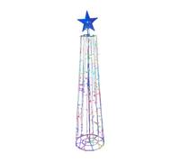 Sapin de Noël d'extérieur - Cône lumineux en métal, décoration de cour de vacances | Arbre intelligent avec télécommande et lumières LED lumineuses, décoration festive pour porche, jardin, terrasse et