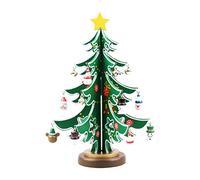 Sapin de Noël en bois DIY Ensemble de sapin de Noël miniatures créatives décorations de festival fête sapin de Noël Décoration de table pour les vacances, festival, maison, bureau, décoration de Noël