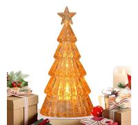 Sapin de Noël en - Centre de Table de Vacances éclairé en Verre élégant | Parfait pour la Maison, Le Salon ou la Chambre à Coucher, ajoute Une Ambiance Festive et chaleureuse aux fêtes de Fin