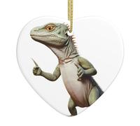 Sapin de Noël en céramique suspendu Love Pendentif WHJSHOP debout main geste crocodile imprimé décoration centres commerciaux, supermarchés, magasins