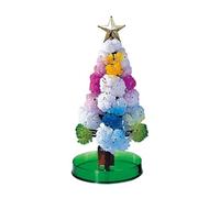 Sapin de Noël en cristal en croissance - Kit de construction amusant pour décoration de Noël - Avec effet arbre en papier magique pour une ambiance festive (A, 23,6 x 17,8 cm)