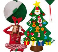 Sapin de Noël en feutre avec ornements 24856