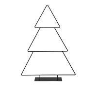Sapin de Noël en métal à décorer - Noir - 41 cm - Support de décoration de Noël pour décorations et boules de Noël