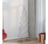 Sapin de Noël en métal avec support KUOPIO Acier Noir vidaXL vidaXL