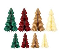 Sapin De Noël en Papier - Centres De Table en Nid d'abeille en Papier De 25 Cm | Décoration d'arbre De Noël De Table | Tablle Pliante Décor De Vacances | Vacances Hiver Bureau À Domicile Cuisin