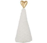Sapin de Noël en Tissu "Cœur" 79cm Blanc Blanc