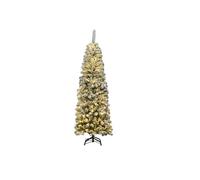 Giantex Sapin de Noël Enneigé 230CM avec 350 Lumières, 641 Aiguilles, Support Pliable G