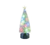 Sapin de Noël enneigé avec LED multicolores à piles Infactory