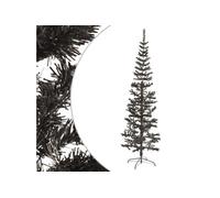 vidaXL Sapin de Noël étroit Noir 210 cm Noir
