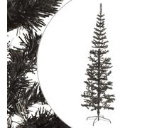 Sapin de Noël Etroit Noir 240 cm Artificiel Arbre Décoration Jardin vidaXL