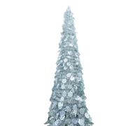 Sapin de Noël Extérieur | Sapin de Noël Réaliste | Décoratif à Paillettes en Forme de Flocons 150 cm pour Maison Fêtes Intérieur Extérieur Balcon Appartement