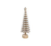 Sapin de Noël Flocon en bois - H. 40 cm