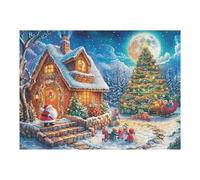 Sapin de Noël géant 500 Pièces Puzzle Débutant en Carton Anti-Déchirure Facile Apprentissage Anti-Stress Passe-Temps Cadeau Fête des Mères Petit Prix 500 PCS