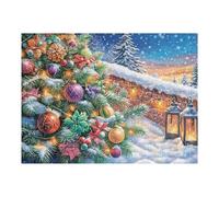 Sapin de Noël géant Snow 500 Pieces Casse-tête Expert Confirmé en Carton Épais Rigide Très Difficile Niveau Expert Motif Complexe Cadeau Anniversaire Premium 500 PCS
