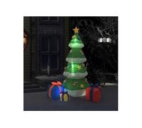 Sapin de Noël Gonflable avec LED Int/Ext 240 cm Arbre Décoration Jardin vidaXL