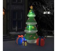 Sapin de Noël Gonflable avec LED Int/Ext 240 cm Arbre Décoration Jardin vidaXL