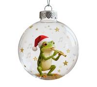 Sapin de Noël grenouille en acrylique 2D pour célébration de vacances | Acrylique léger avec design festif, décoration murale intérieure à suspendre, fenêtre, salon, chambre à coucher pour accessoire