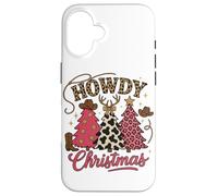 Sapin de Noël Howdy Cowgirl Western Country Women Pink Xmas Coque pour iPhone 16
