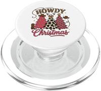 Sapin de Noël Howdy Cowgirl Western Country Women Pink Xmas PopSockets PopGrip pour MagSafe