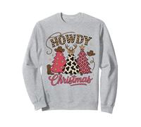 Sapin de Noël Howdy Cowgirl Western Country Women Pink Xmas Sweatshirt