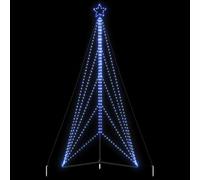 Sapin de Noël LED Bleu 615 LED 404,5 cm avec 8 Effets Lumineux, Cadre en Acier Enduit de Poudre, décoration intérieure et extérieure pour Noël et Nouvel an