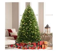 Sapin de Noel LED Lumineux 180 cm, Sapin de Noel Artificiel pré-illuminé et Articulé Premium, 250 Lumière - 8 Modes Lumière Chaude