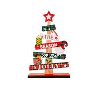 Sapin de Noël Lettre pour Table | Petit Arbre de Table | Ornement Festif en Bois pour Maison Fête Bureau Réunion Activités