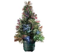 Lunartec Sapin de Noël Artificiel Lumineux avec Fibre Optique LED