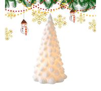 Sapin de Noël Lumineux en Céramique,Sapin de Noël en Céramique Blanche avec Lumières, Petit sapin de Noël avec lumières, Ornement en céramique artificielle, fournitures de fête, décorations de table u