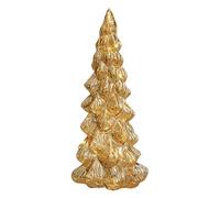 Sapin de Noël Lumineux en Verre doré avec Minuterie à Piles, Décorations D'arbres étoilés Dorés, Centre de Table, Cheminée, Fenêtre, Décoration D'intérieur (B)