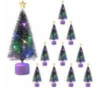 Sapin De Noel Lumineux LED, Mini Sapin De NoëL Artificiel à LED, Sapin De NoëL à LumièRes ColoréEs, Petit Sapin De Noels, DéCoration De Table De NoëLS (10 PCS)