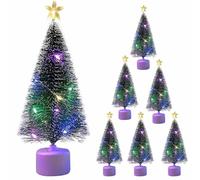 Sapin De Noel Lumineux LED, Mini Sapin De NoëL Artificiel à LED, Sapin De NoëL à LumièRes ColoréEs, Petit Sapin De Noels, DéCoration De Table De NoëLS (6 PCS)
