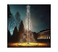 Sapin métallique 5 m avec guirlande 1440 LED et étoile lumineuse [Lunartec]